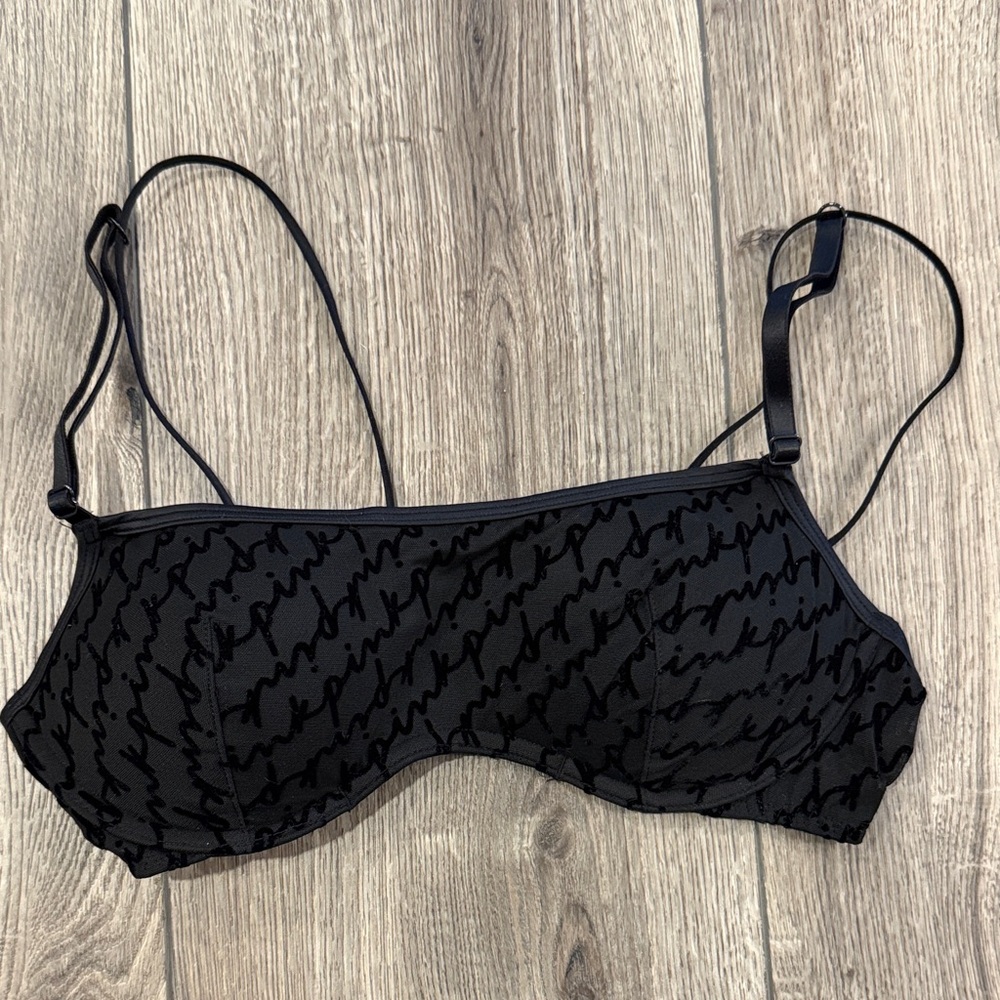 Victoria's Secret Black Patterned Bra